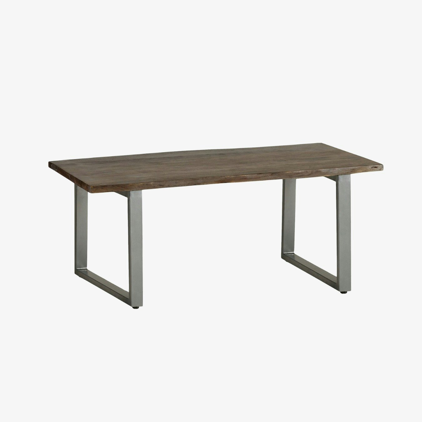 Grey Essential Live Edge Wood & Metal Coffee Table by Indian Hub