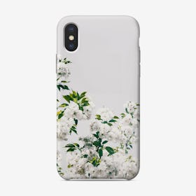White Blossum iPhone Case