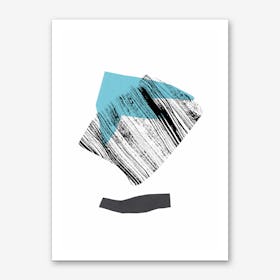 Blue and Ink Art Print