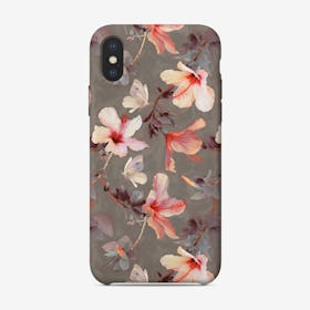 Coral Hibiscus  iPhone Case