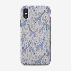 Blue Giraffe Pattern  iPhone Case