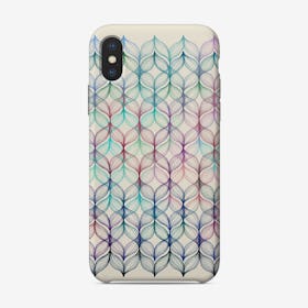 Mermaid's Braids - a colored pencil pattern  iPhone Case