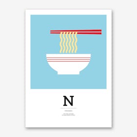 The Food Alphabet – N Art Print