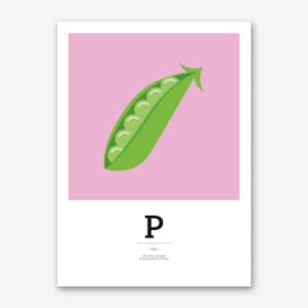 The Food Alphabet – P Art Print