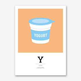 The Food Alphabet – Y Art Print