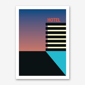 Hotel Nightfall Art Print