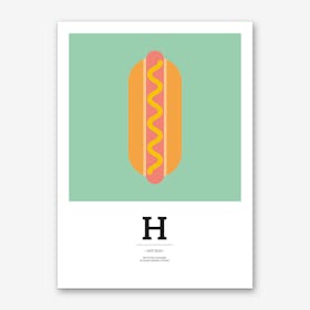 The Food Alphabet – H Art Print