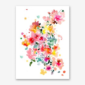 Floral bustle Art Print