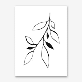 Ink Plant 2 Line Art Print