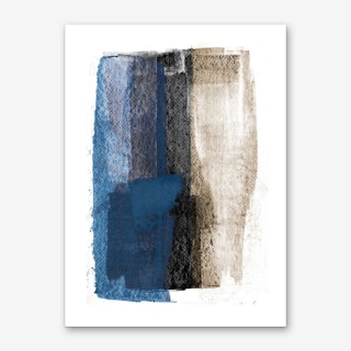 Blue On Black Art Print