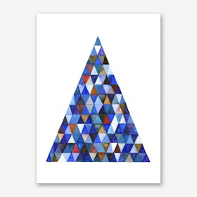 Denim Pyramid Art Print