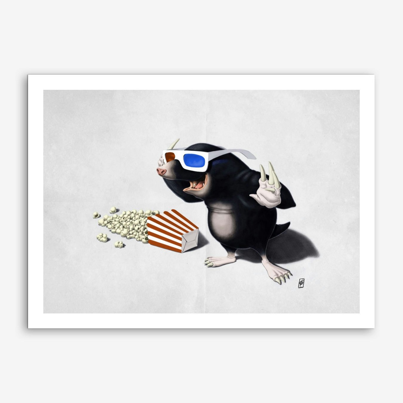 3D (Wordless) Art Print by Rob Snow