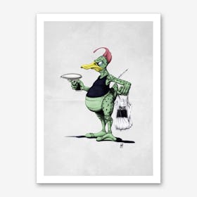 Space Duck (Wordless) Art Print