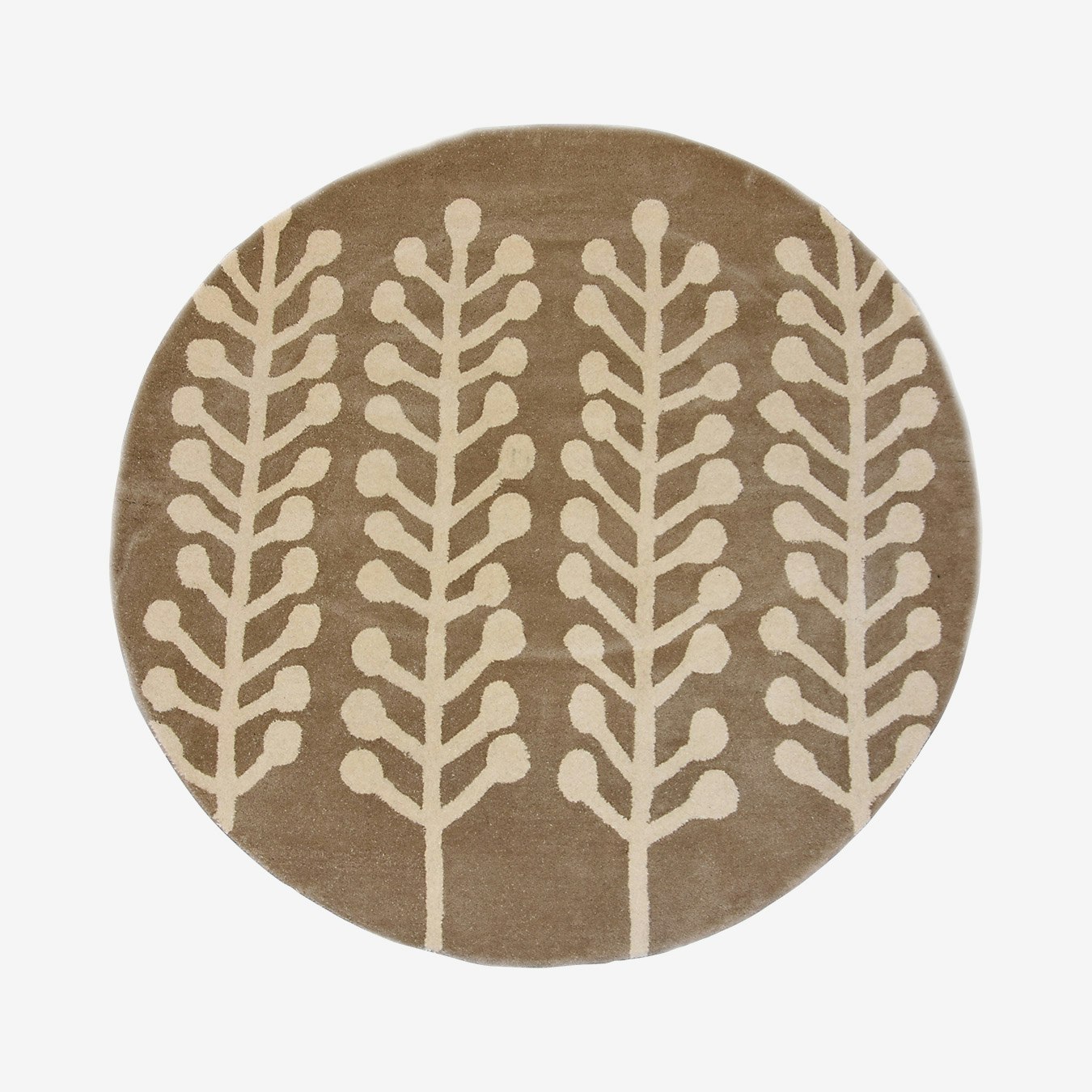 Herbs Round Rug - Beige
