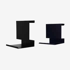 Big:ledge and Ledge:able Shelves in Black (Set of 2)