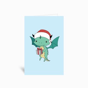 Christmas Dragon  Greetings Card