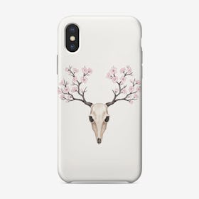 Blooming Deer Skull Phone Case