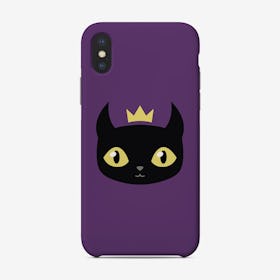 Black Cat King Phone Case