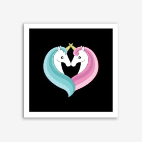 Unicorn Heart Art Print