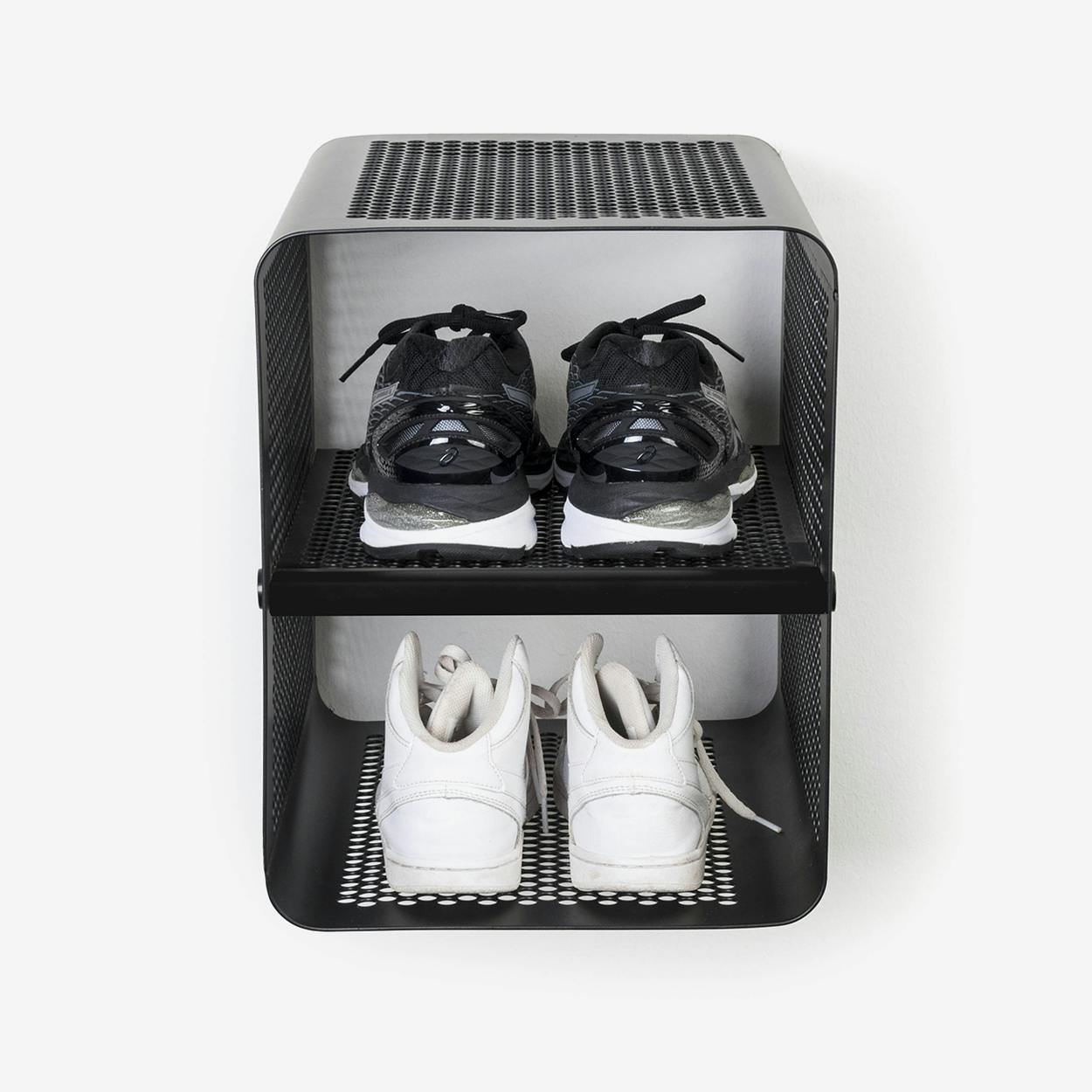 small black shoe rack