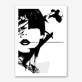 Punk Face Girl Art Print