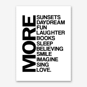 More is Less Art Print