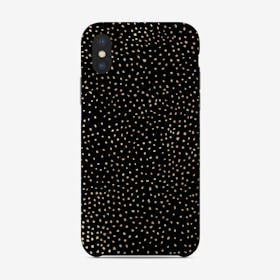 Dotted Gold And Black Phone Case