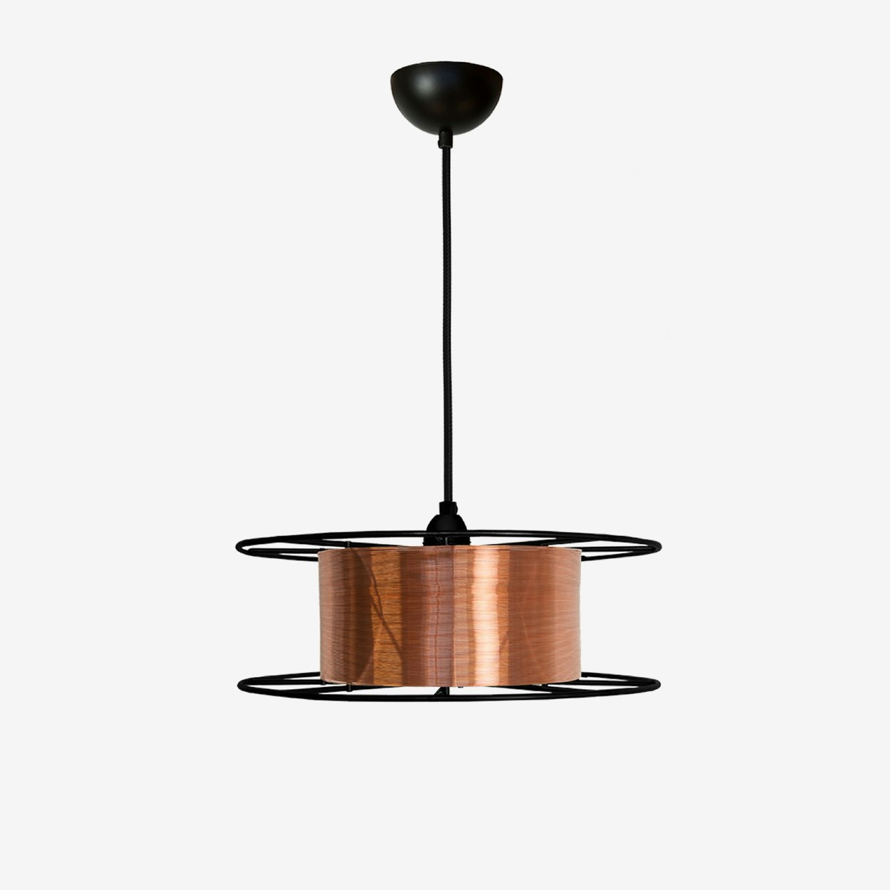 Spool Pendant Light in Black/Copper