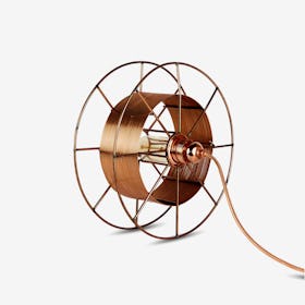 Spool Floor Lamp in Copper