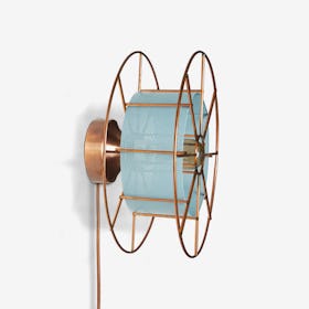 Spool Wall Light in Blue