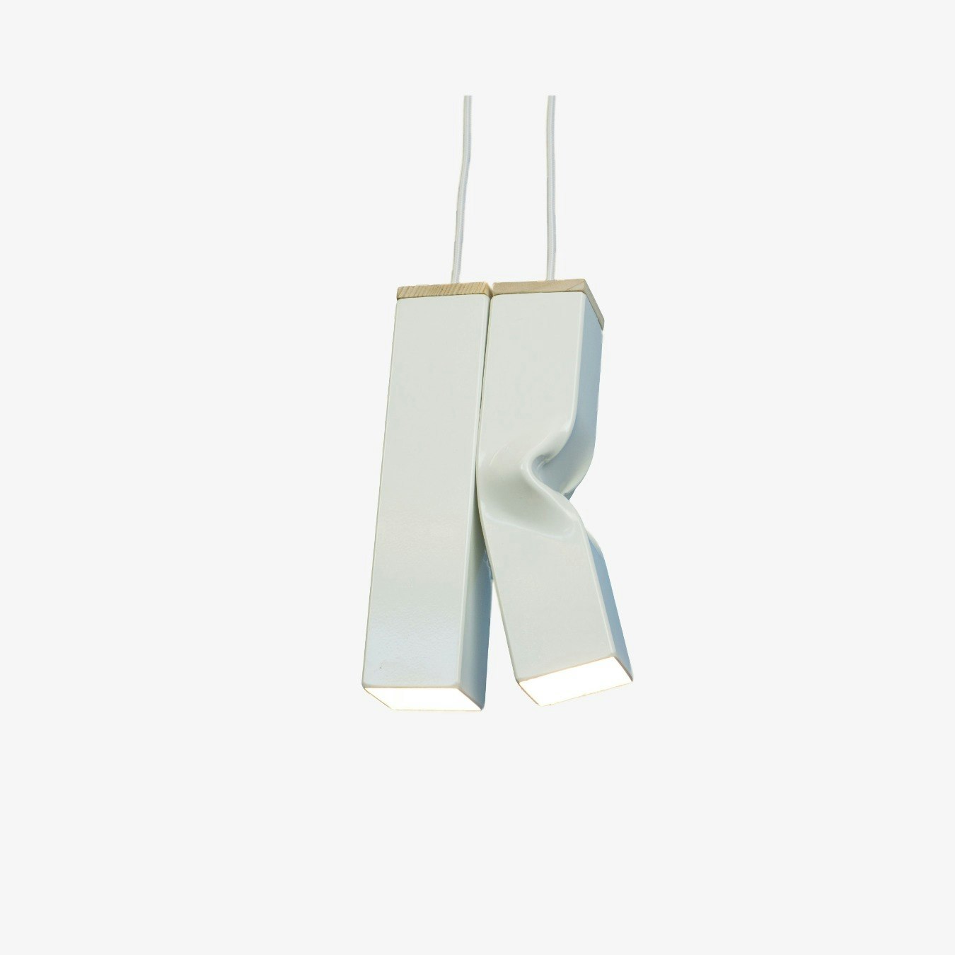 ""Andy" & "Bendy"" Structured Steel Pendant Light - White by Tolhuijs