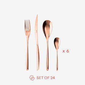 Bamboo Flatware - Copper - Set of 24