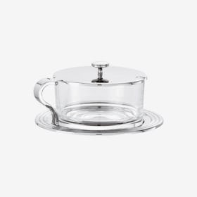 Cheese Pot With Crystal Avenue - Stainless Steel