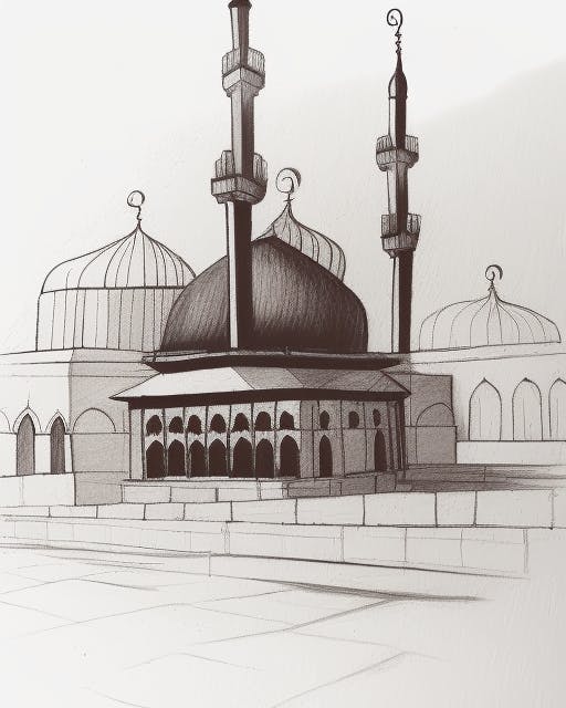 Mosque Drawing step by step I How to draw Mosque Drawing GurdeepSingh  22  YouTube