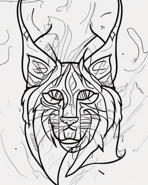 lynx coloring page