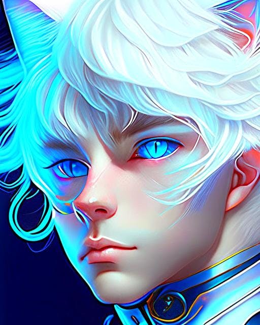 Silver-Haired Elf (Male) - AI Generated Artwork - NightCafe Creator