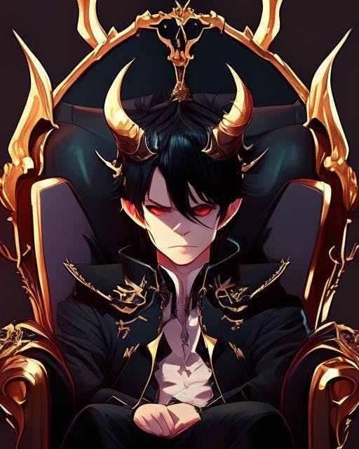 demon anime boy with horns