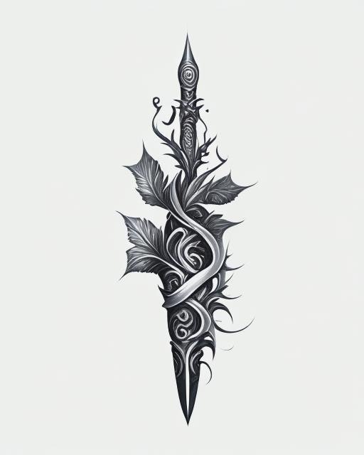 tribal dagger tattoo designs