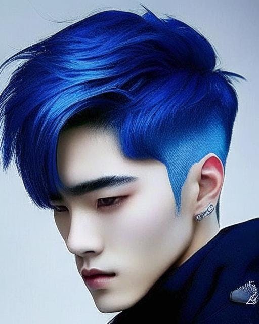 blue hair dye men