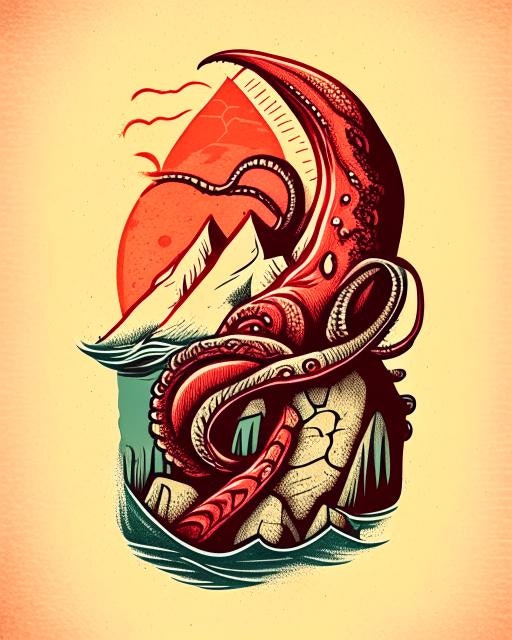 kraken tattoo drawing