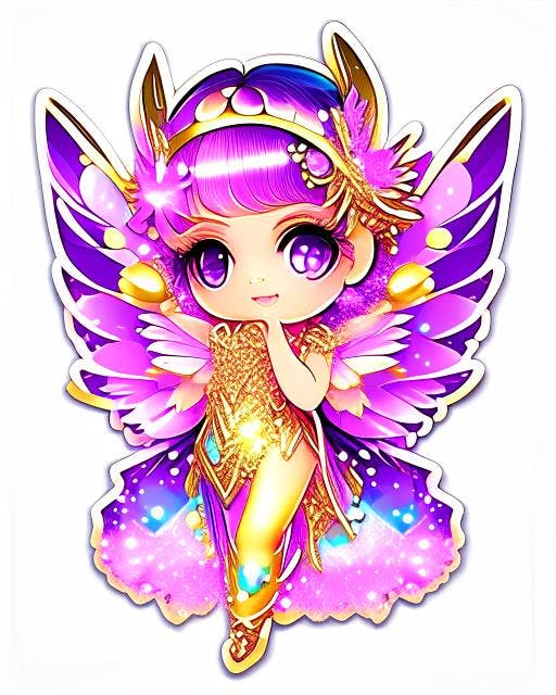 Yui, pretty, glow, sparks, wing, sweet, pixie, nice, anime, anime girl,  long hair, HD wallpaper | Peakpx
