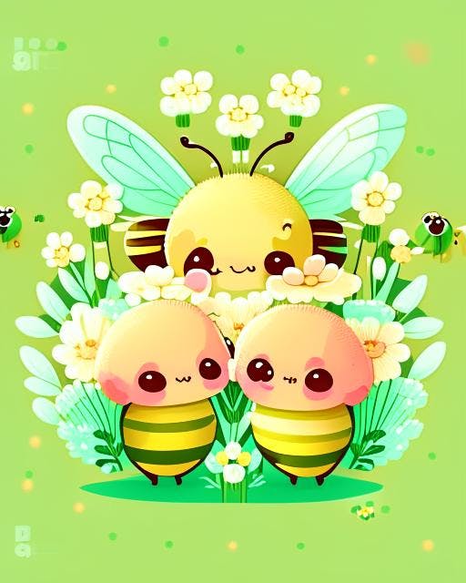 Cute honey bee love pink flower drawing and colouring@Taposhikidsacademy -  YouTube