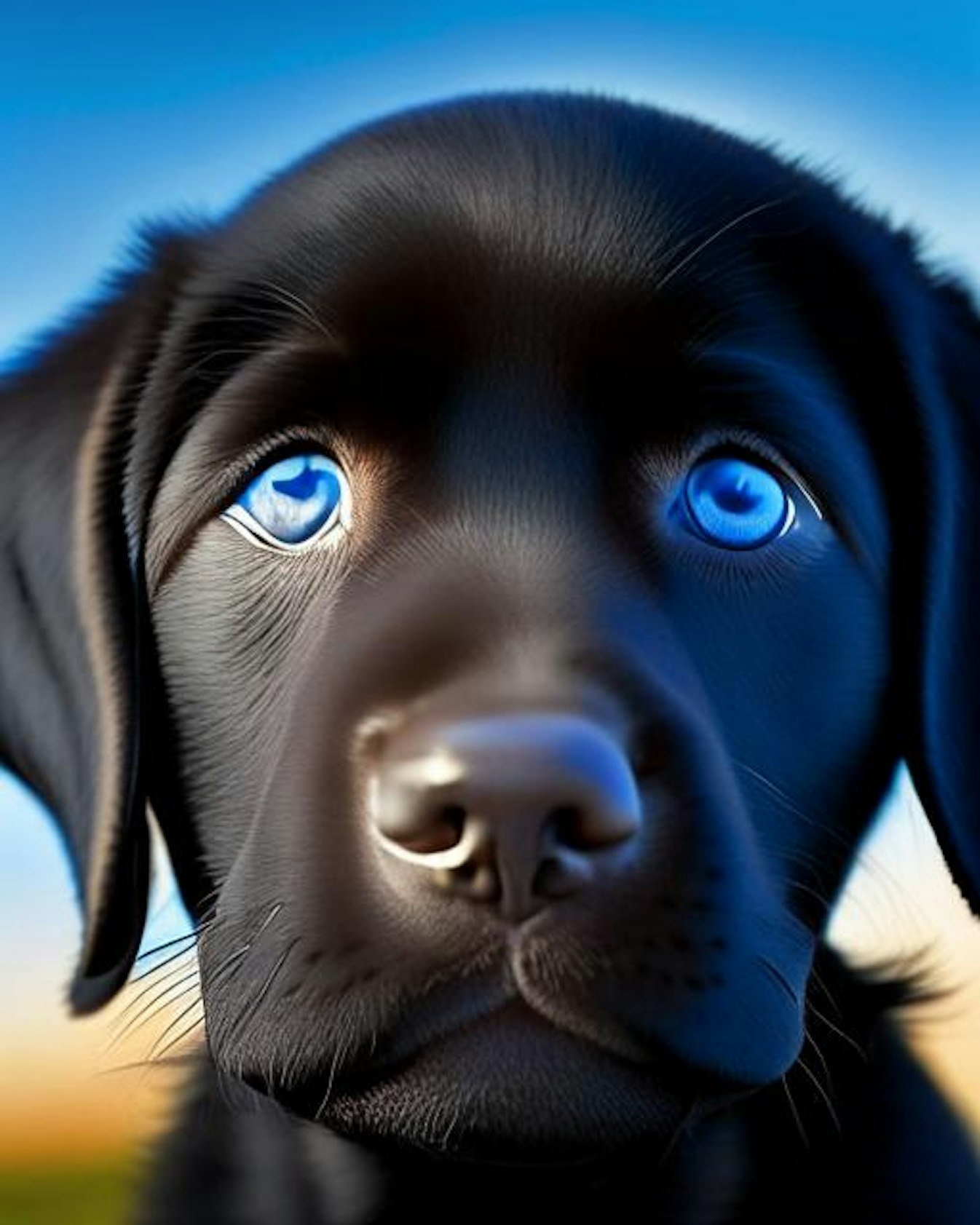 cute black lab puppies with blue eyes