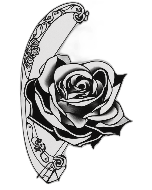 rose tattoo  Stock vector  Colourbox