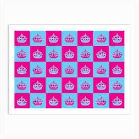 Royal Checkboard Art Print