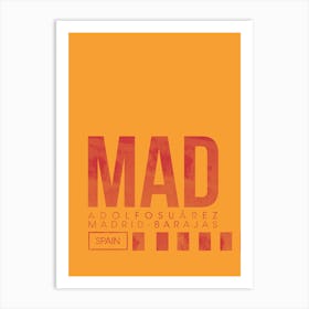 Mad Airport Code Art Print