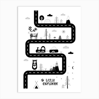 Little Explorer Track Art Print