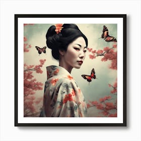 Madame Butterfly Ii Art Print 1 Art Print