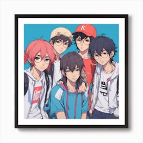 Portrait Of Teenage Friends As A Cool Group 1 1 1 Art Print