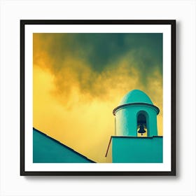 Bell Tower Against A Stormy Sky Art Print